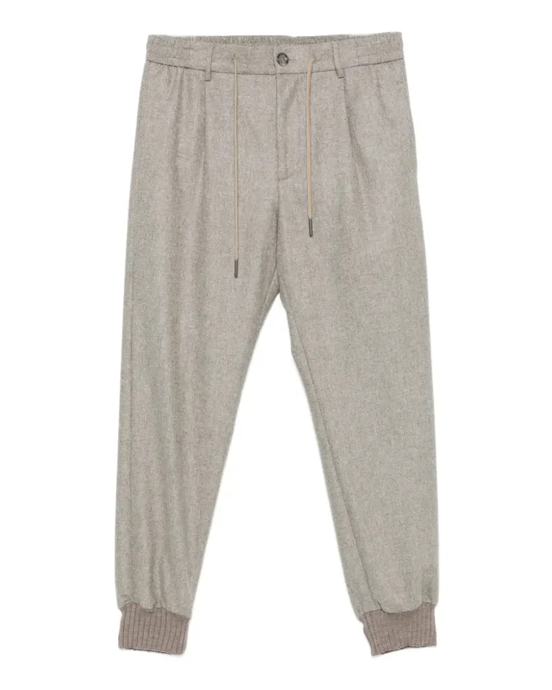 Tagliatore Kordelzug-Jogginghose mit Reißverschluss - Braun Braun