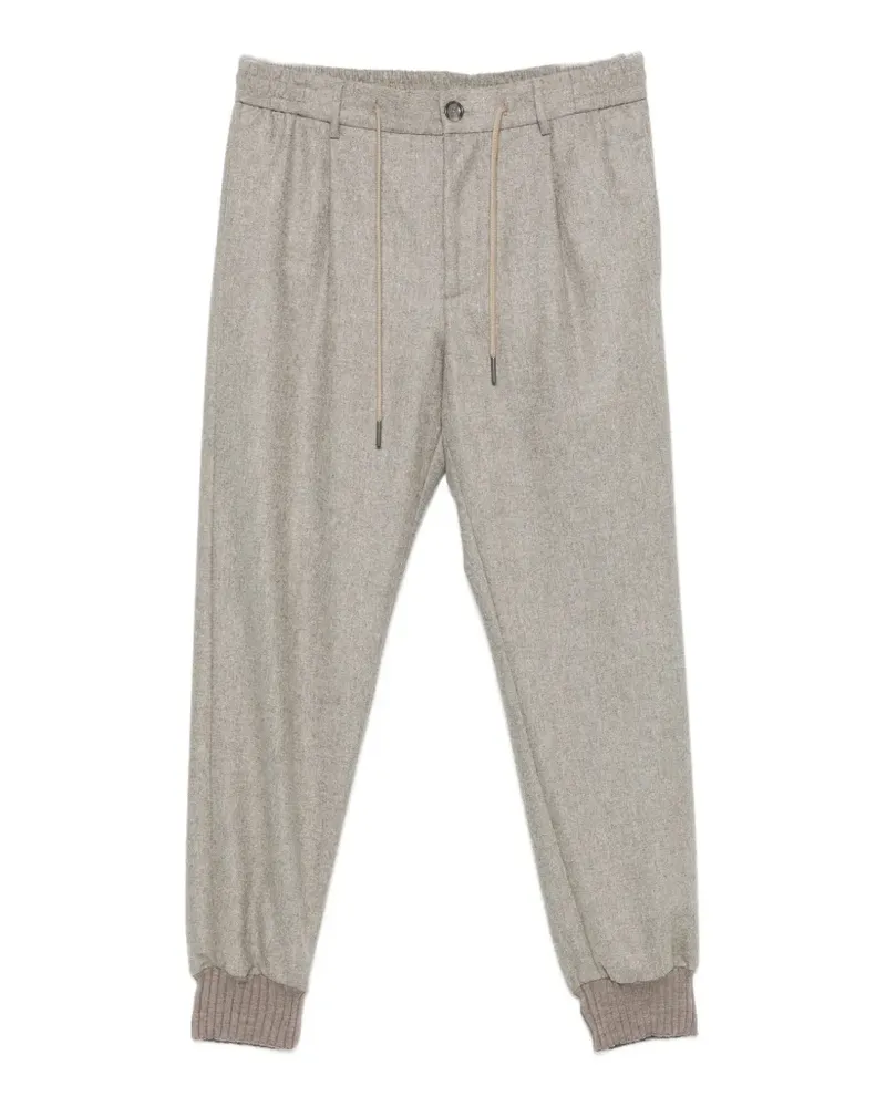 Tagliatore Kordelzug-Jogginghose mit Reißverschluss - Braun Braun