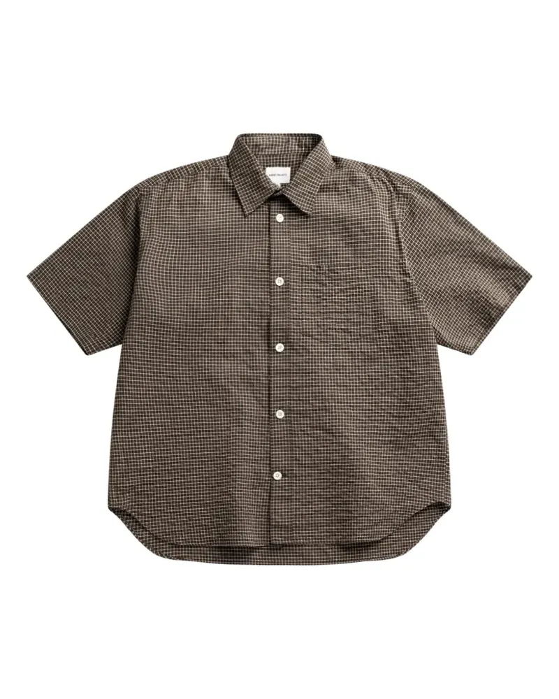 Norse Projects checked shirt - Braun Braun