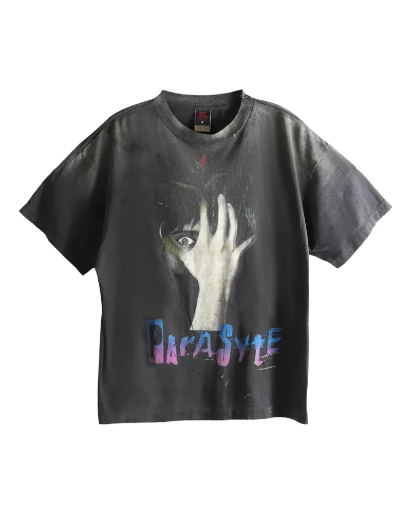 SAINT MXXXXXX T-Shirt mit grafischem Print - Schwarz Schwarz