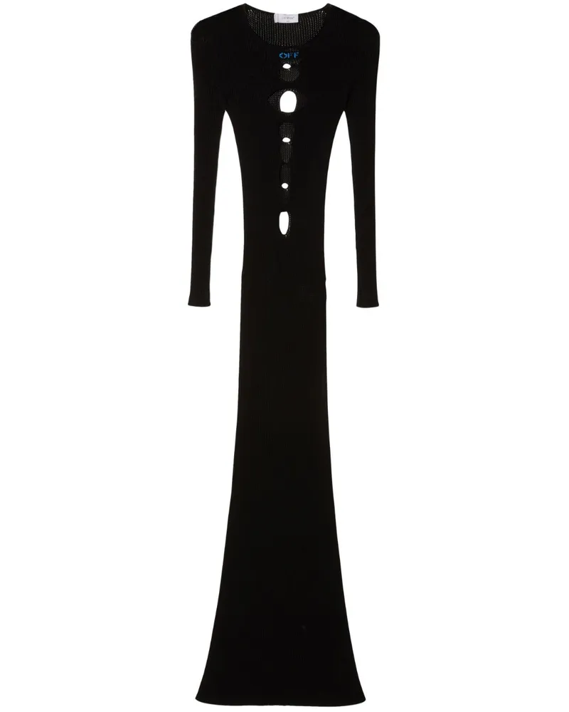 OFF-WHITE Strickkleid mit Cut-Out - Schwarz Schwarz