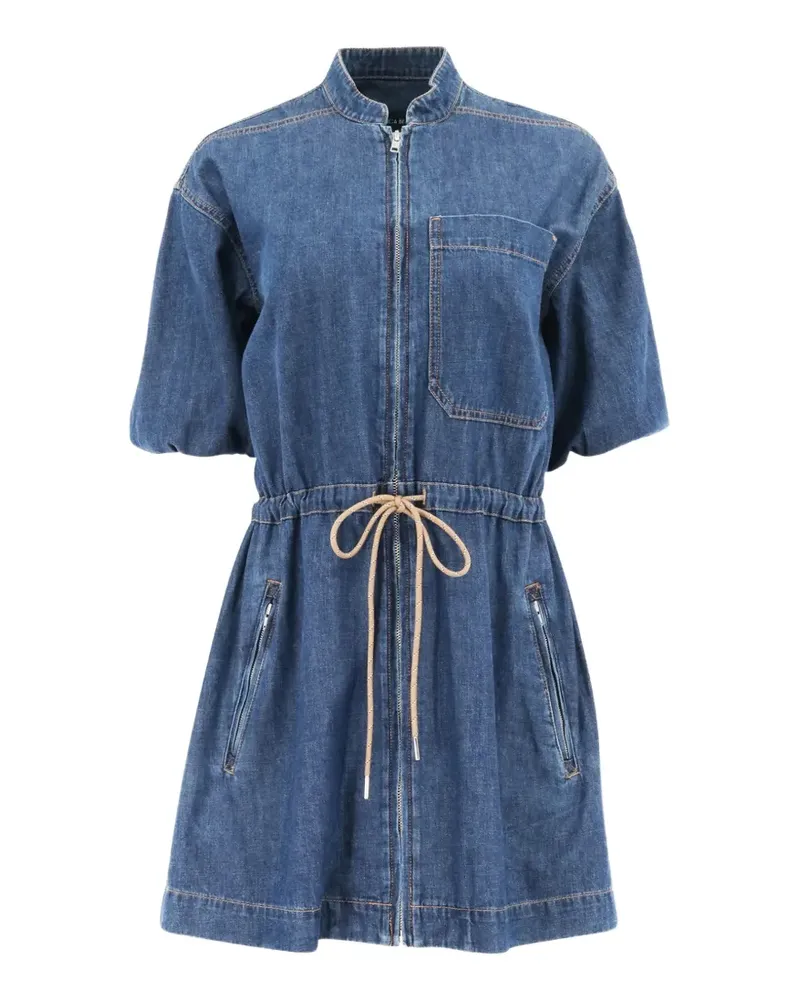 Veronica Beard zip pocket denim mini dress - Blau Blau