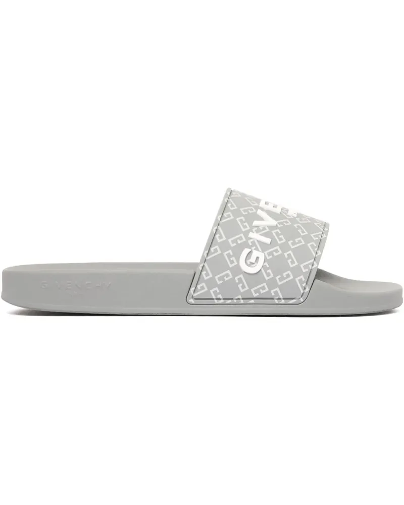 Givenchy logo pattern slides - Grau Grau