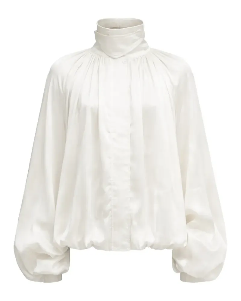 ROTATE Birger Christensen funnel-neck oversized jacket - Weiß Weiß