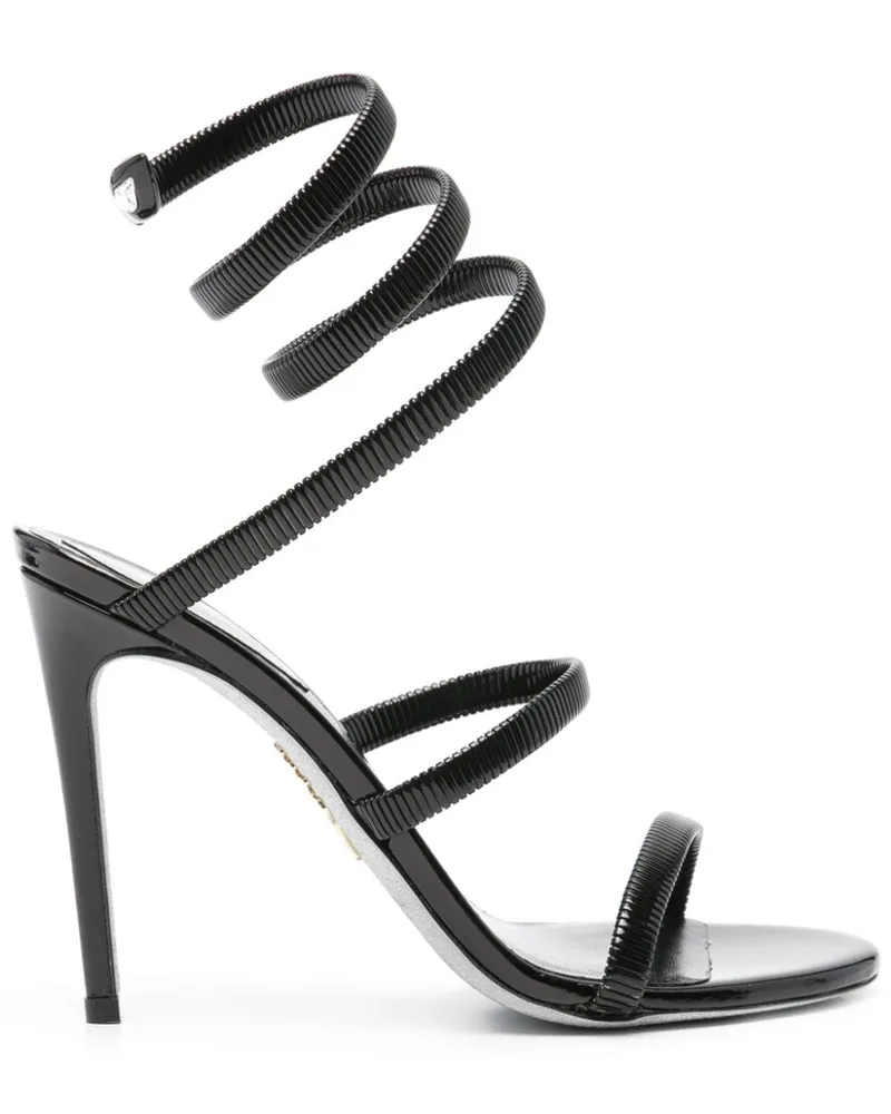 René Caovilla Cleo Sandalen 105mm - Schwarz Schwarz