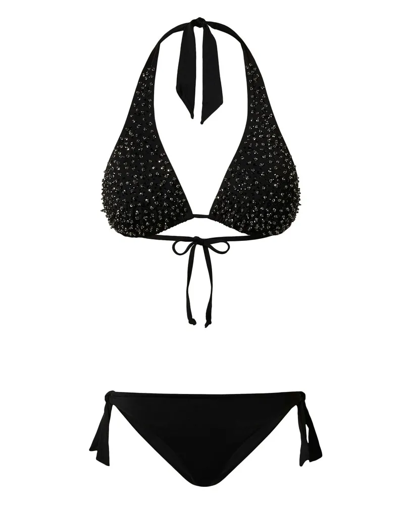 Twin-Set Gestrickter Bikini - Schwarz Schwarz