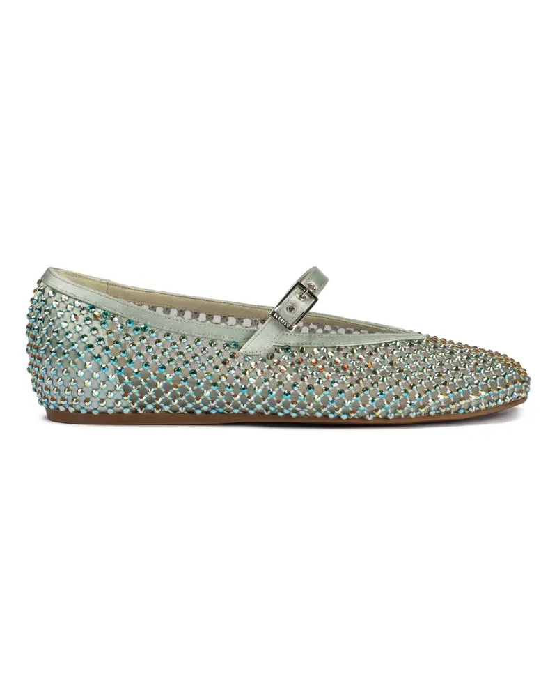 Le Silla Gilda crystal-embellished ballerina shoes - Grün Grün