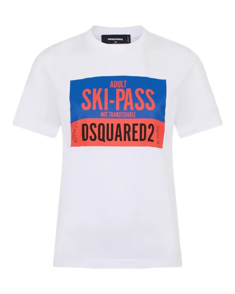 Dsquared2 T-Shirt mit grafischem Print - Weiß Weiß