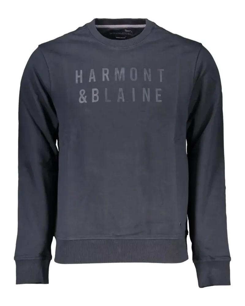 Harmont & Blaine embossed-logo crew-neck sweater - Blau Blau