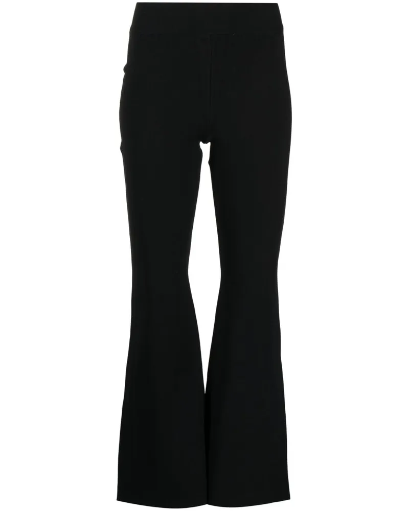 Stella McCartney Ausgestellte Strickhose Schwarz