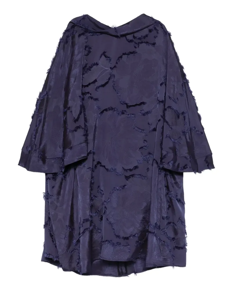 Talbot Runhof Minikleid mit Fransen - Blau Blau