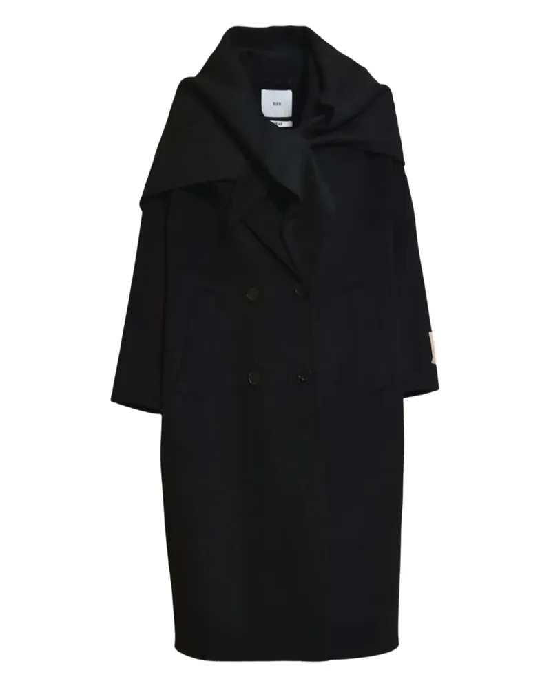 SOLOTRE double-breasted coat - Schwarz Schwarz