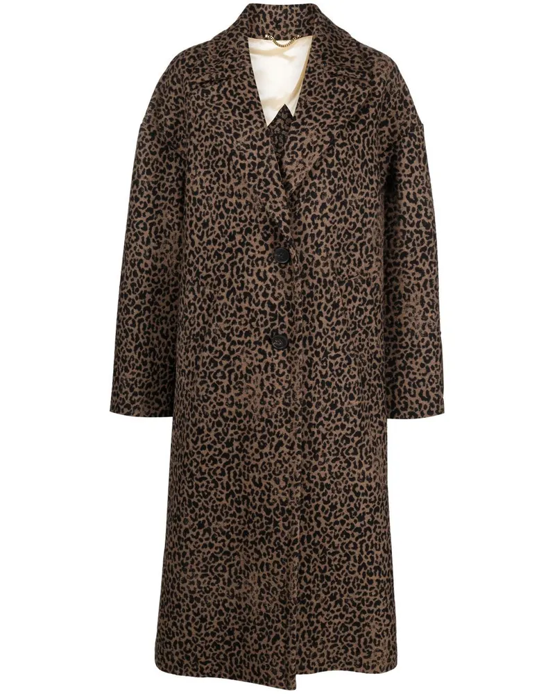 Golden Goose Oversized-Mantel mit Leoparden-Print - Schwarz Schwarz