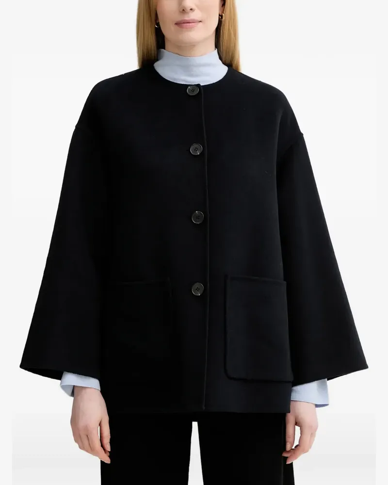 Marc O'Polo button flap pocket coat - Blau Blau