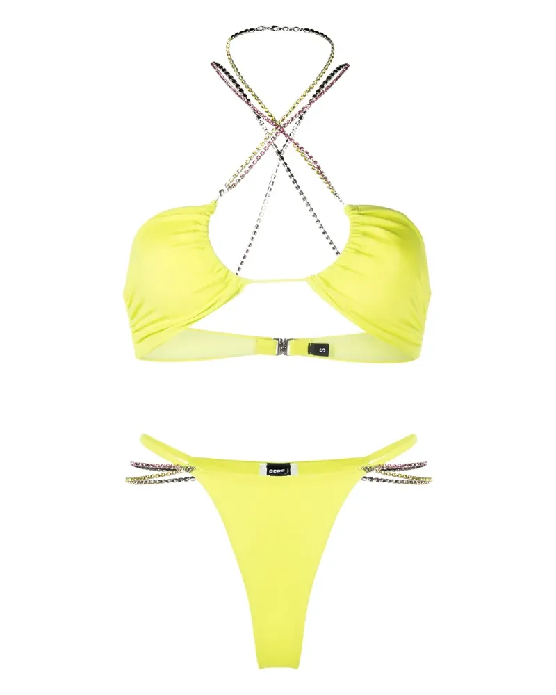 GCDS Bikini mit Kristallen - Grün Grün