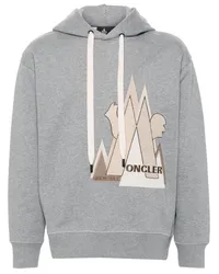 Moncler Hoodie mit Mountain-Logo Grau