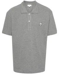 Kitsuné Poloshirt mit Fuchsmotiv Grau