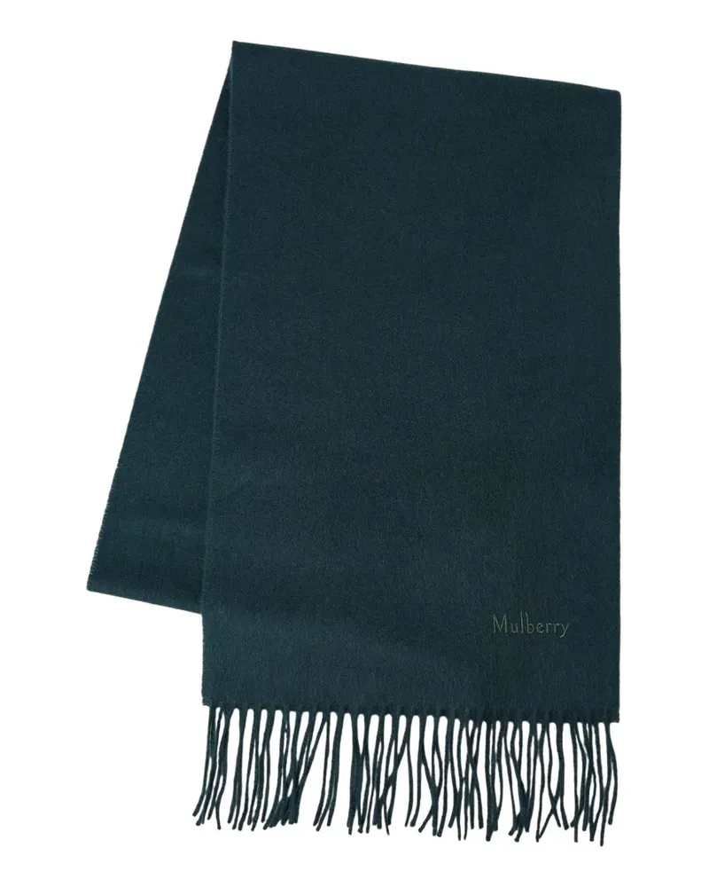 Mulberry fringed cashmere scarf - Grün Grün