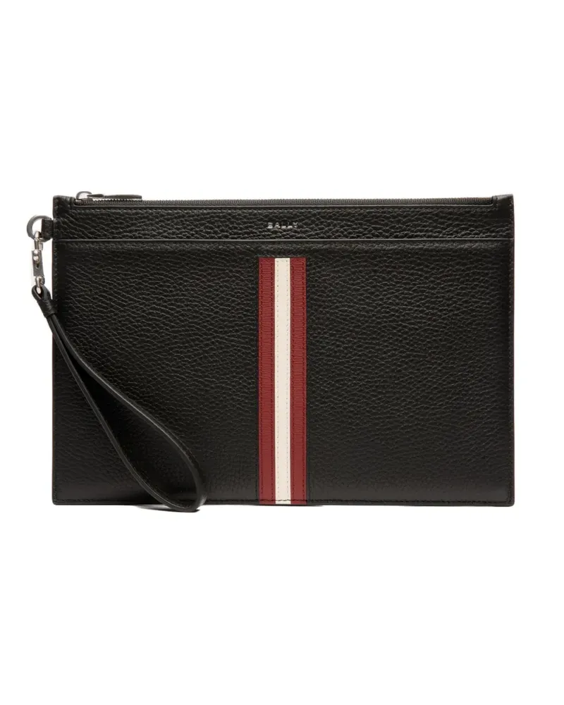 Bally Strukturierte Clutch mit Reißverschluss - Schwarz Schwarz