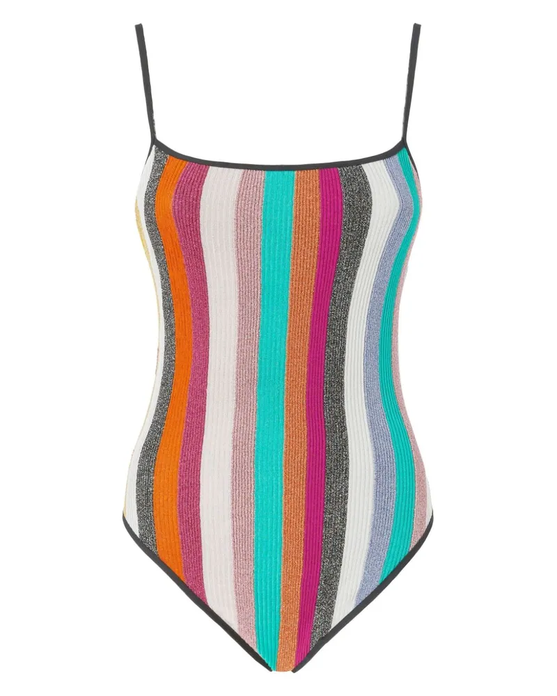 Missoni Gestreifter Badeanzug - Blau Blau