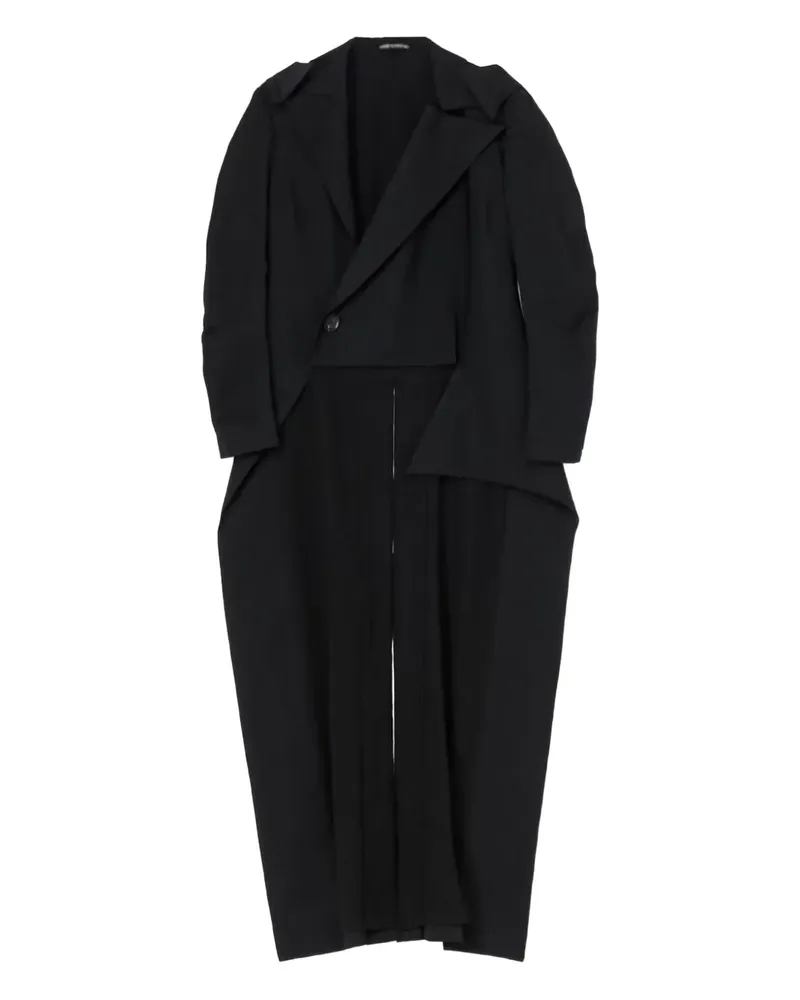 Yohji Yamamoto Asymmetrische Jacke - Schwarz Schwarz