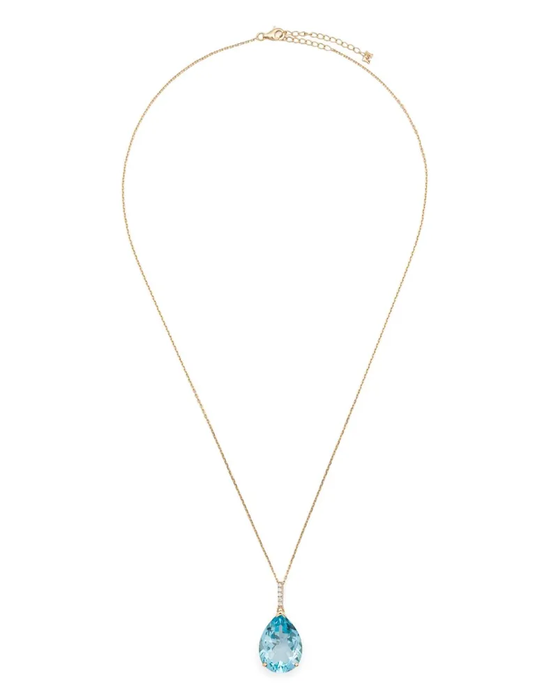 MATEO 14kt Tropfen-Gelbgoldhalskette Gold