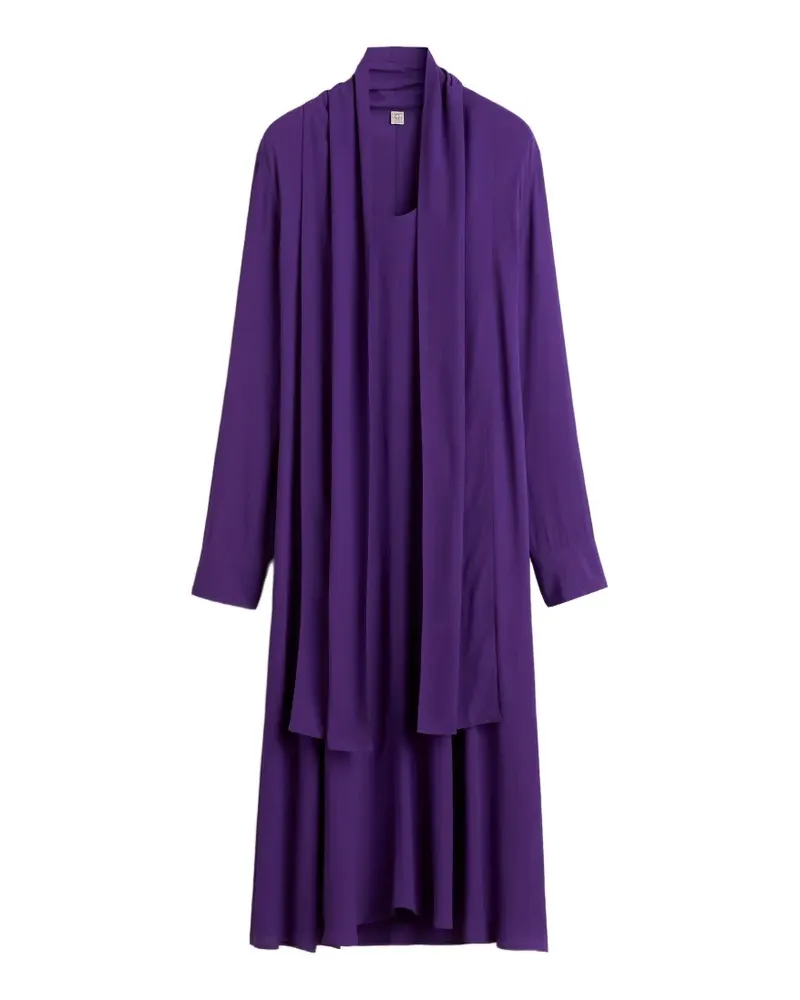 Totême Kleid mit Schaldetail - Violett Violett