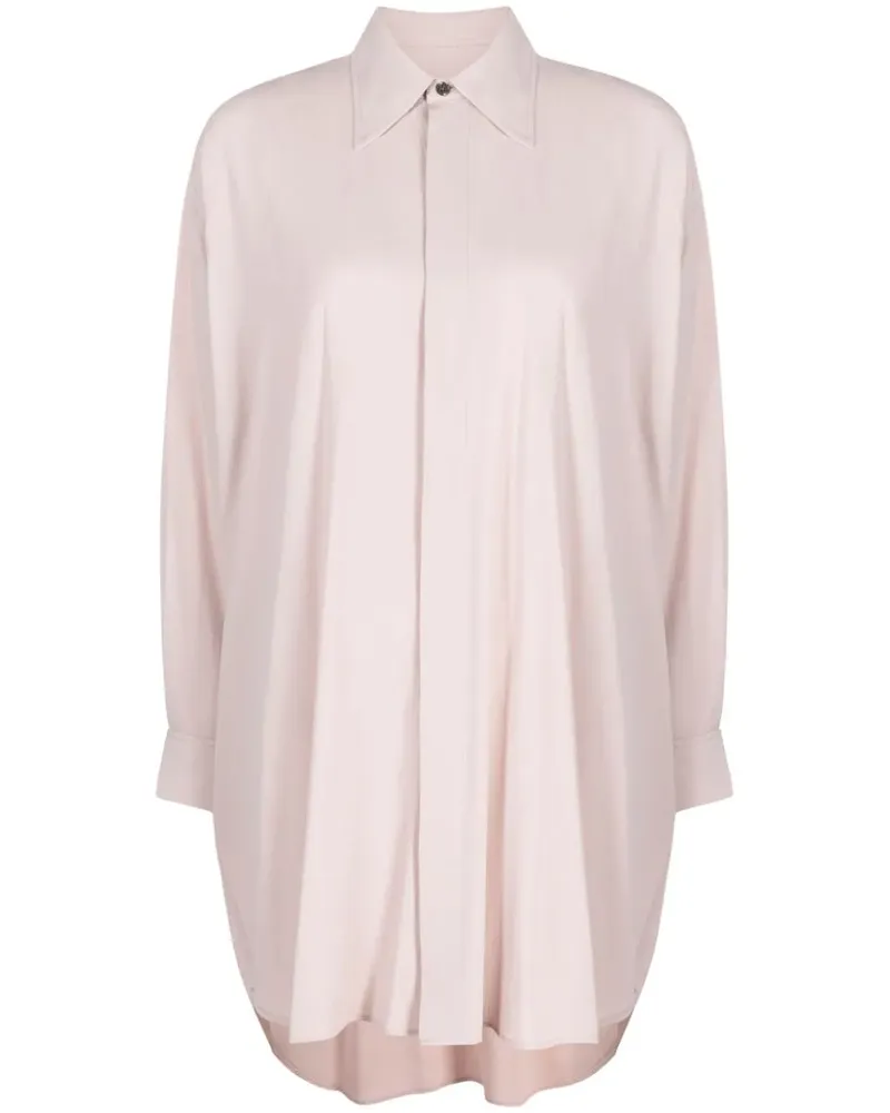 AMI Paris Hemdkleid aus Krepp-Textur - Rosa Rosa