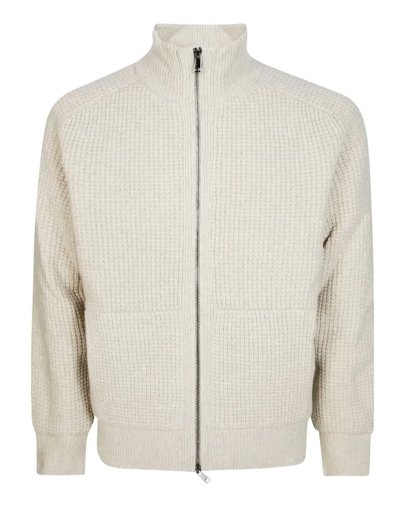 Altea waffle-knit zip-up cardigan - Nude Nude
