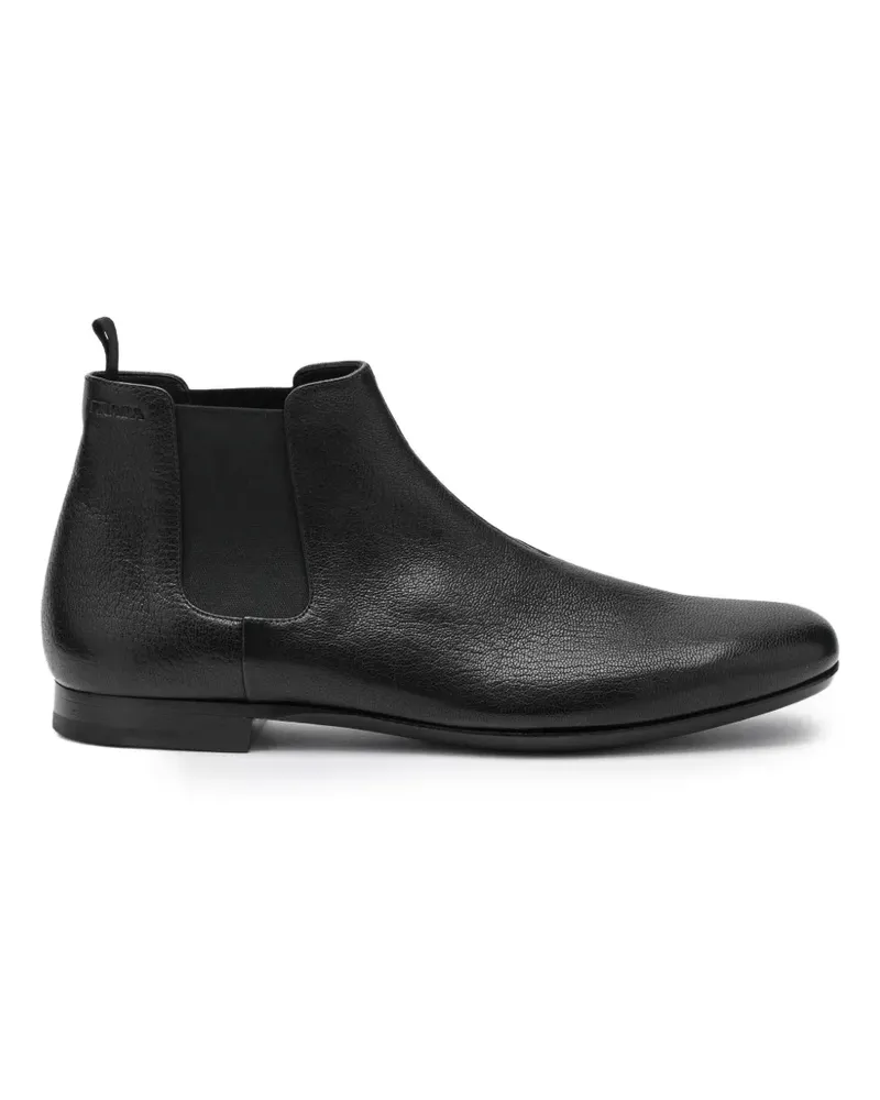 Prada Chelsea-Boots aus Leder - Schwarz Schwarz