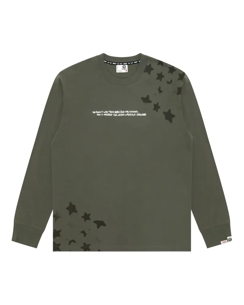 BAPE Sweatshirt mit Camouflage-Print - Grün Grün