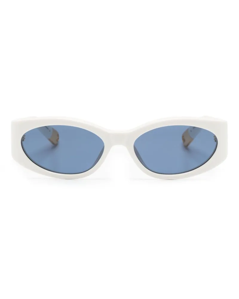 Jacquemus Les Lunettes Ovalo Sonnenbrille - Weiß Weiß