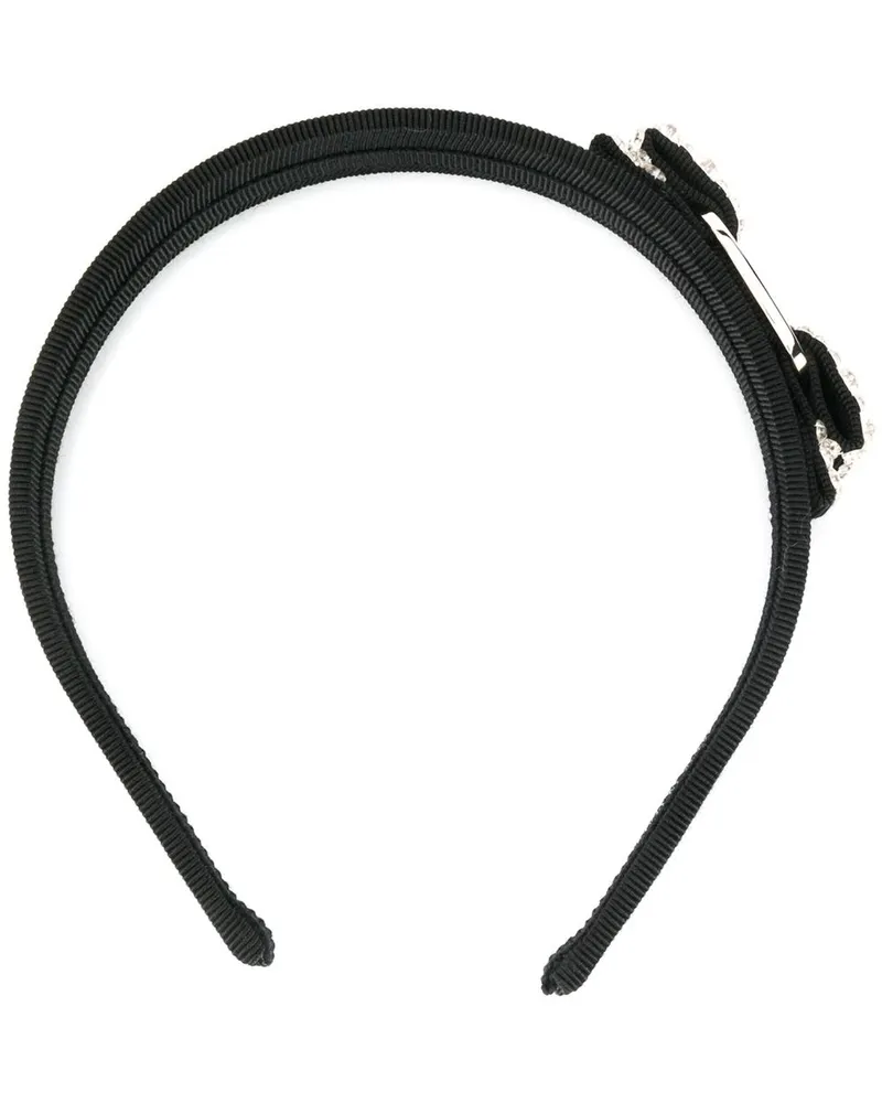Ferragamo Haarreif mit Kristallen - Schwarz Schwarz
