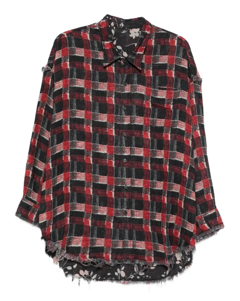 R13 checked reversible shirt - Rot Rot