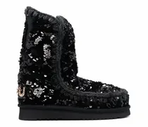 Eskimo Stiefel mit Pailletten - Schwarz