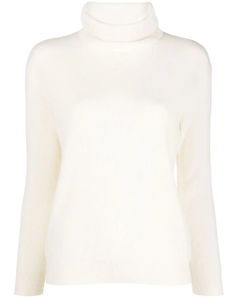 Brunello Cucinelli Kaschmirpullover mit Rollkragen - Weiß Weiß