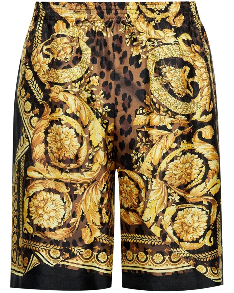 Versace Barocco Seidenshorts - Gelb Gelb