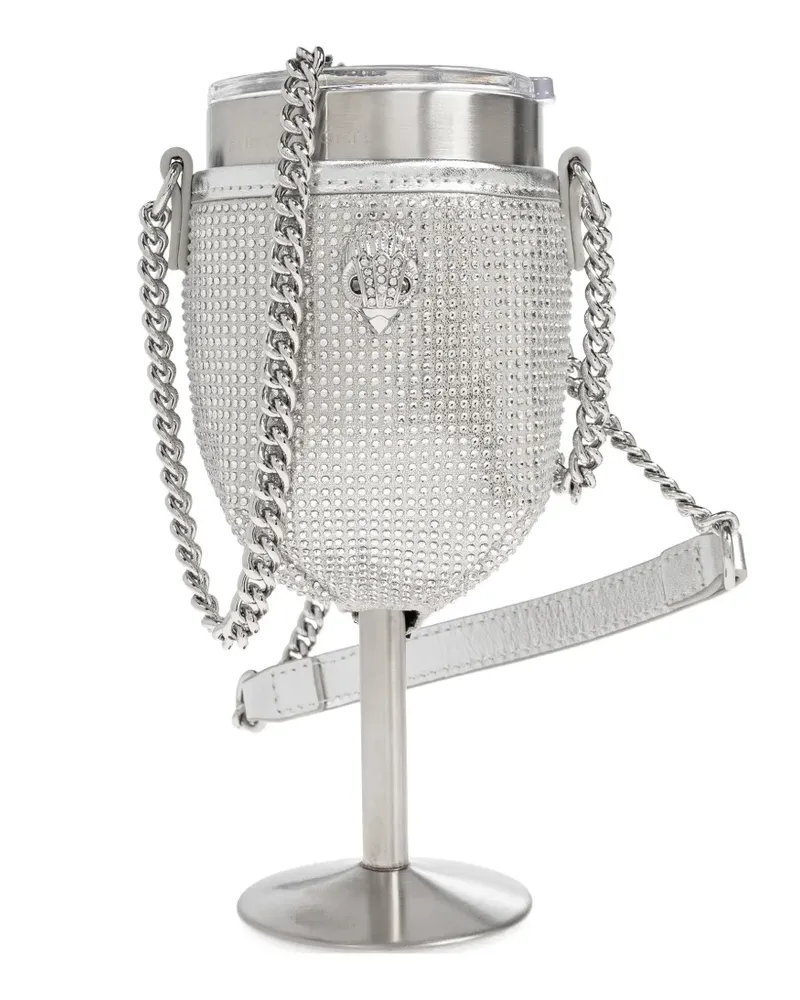 Kurt Geiger Kensington wine glass cross body bag - Silber Silber