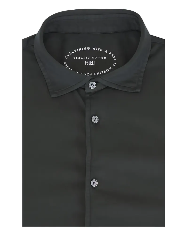 Fedeli buttoned collared shirt - Blau Blau