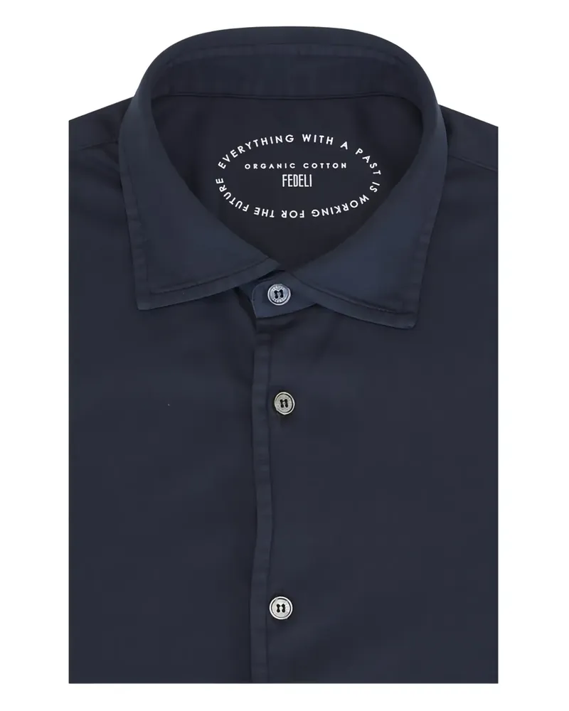 Fedeli buttoned collared shirt - Blau Blau