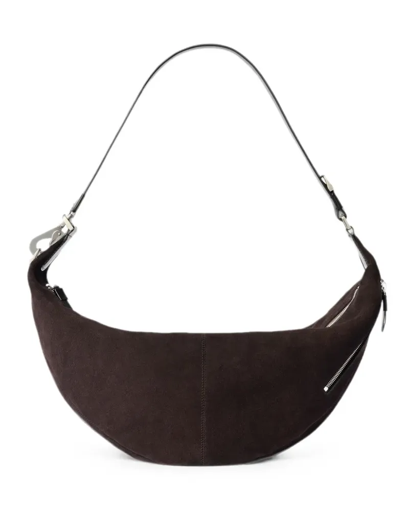 Christophe Lemaire Quiver Clip Tasche aus Wildleder - Braun Braun