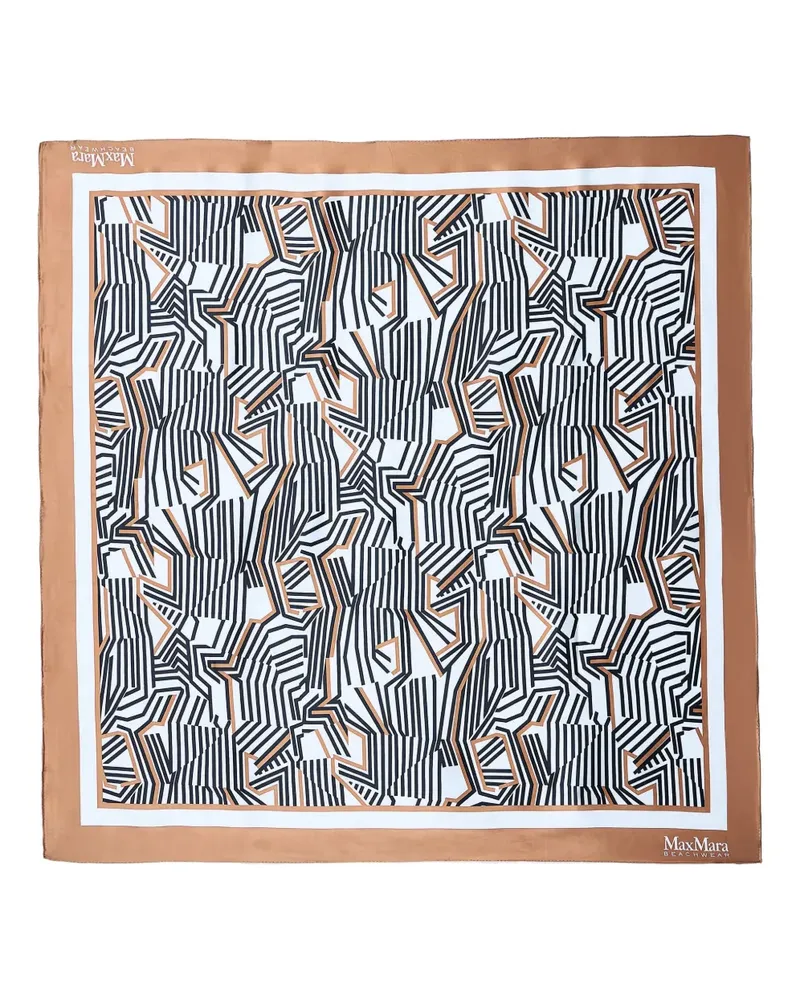 Max Mara Schal mit geometrischem Print - Braun Braun