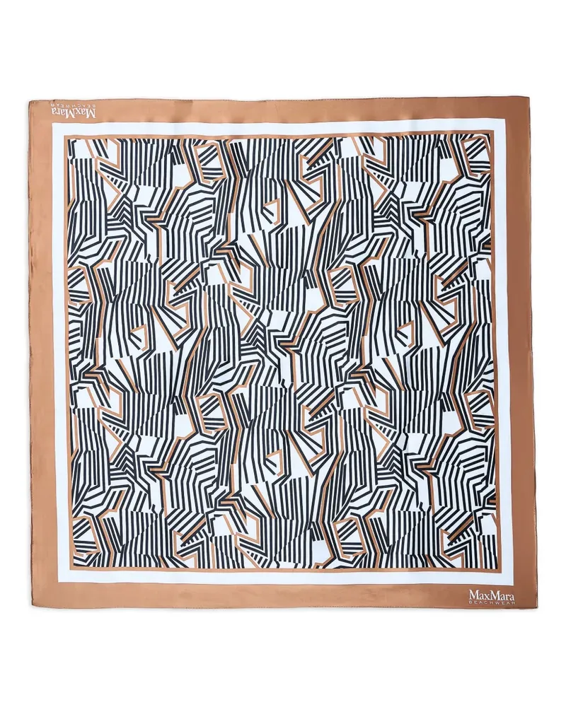 Max Mara Schal mit geometrischem Print - Braun Braun