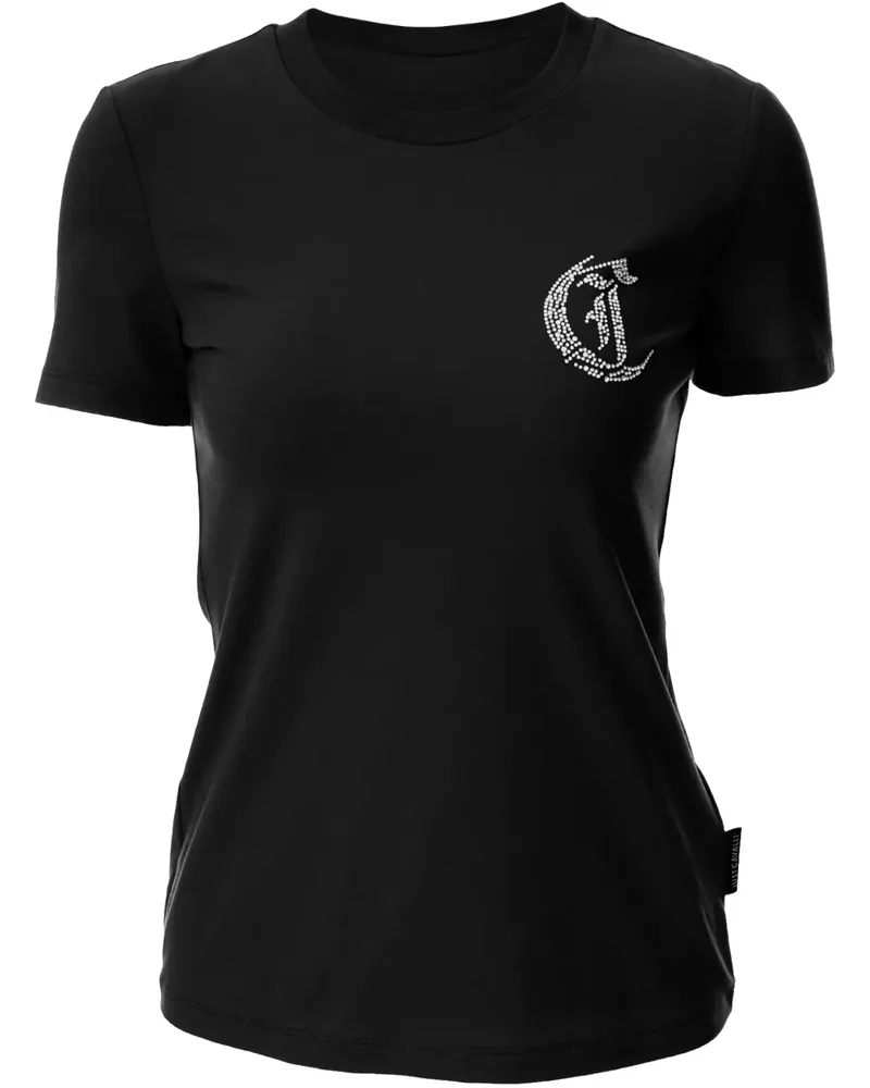 Just Cavalli T-Shirt mit Logo-Verzierung - Schwarz Schwarz
