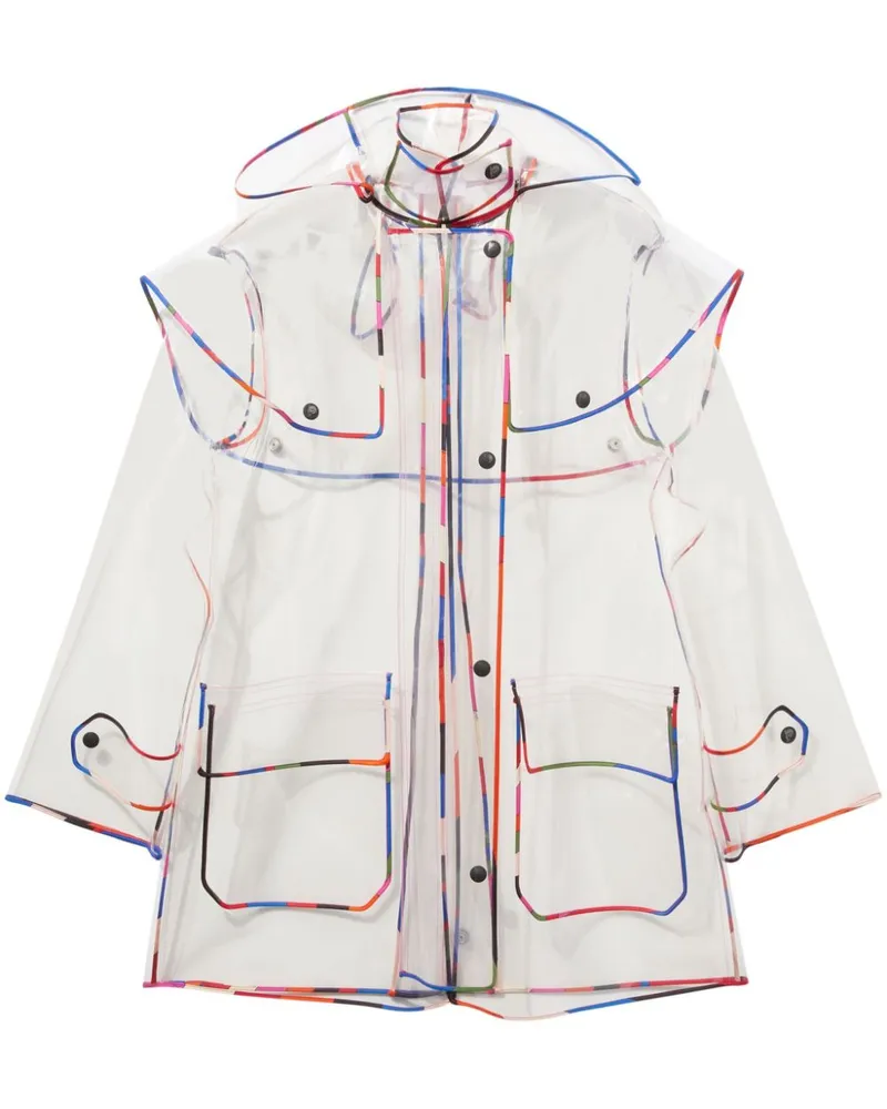 Emilio Pucci Transparenter Play Regenmantel - Weiß Weiß