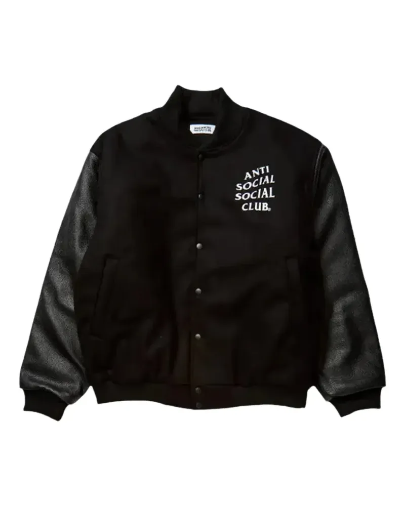 Anti Social Social Club Team Anxious Collegejacke - Schwarz Schwarz
