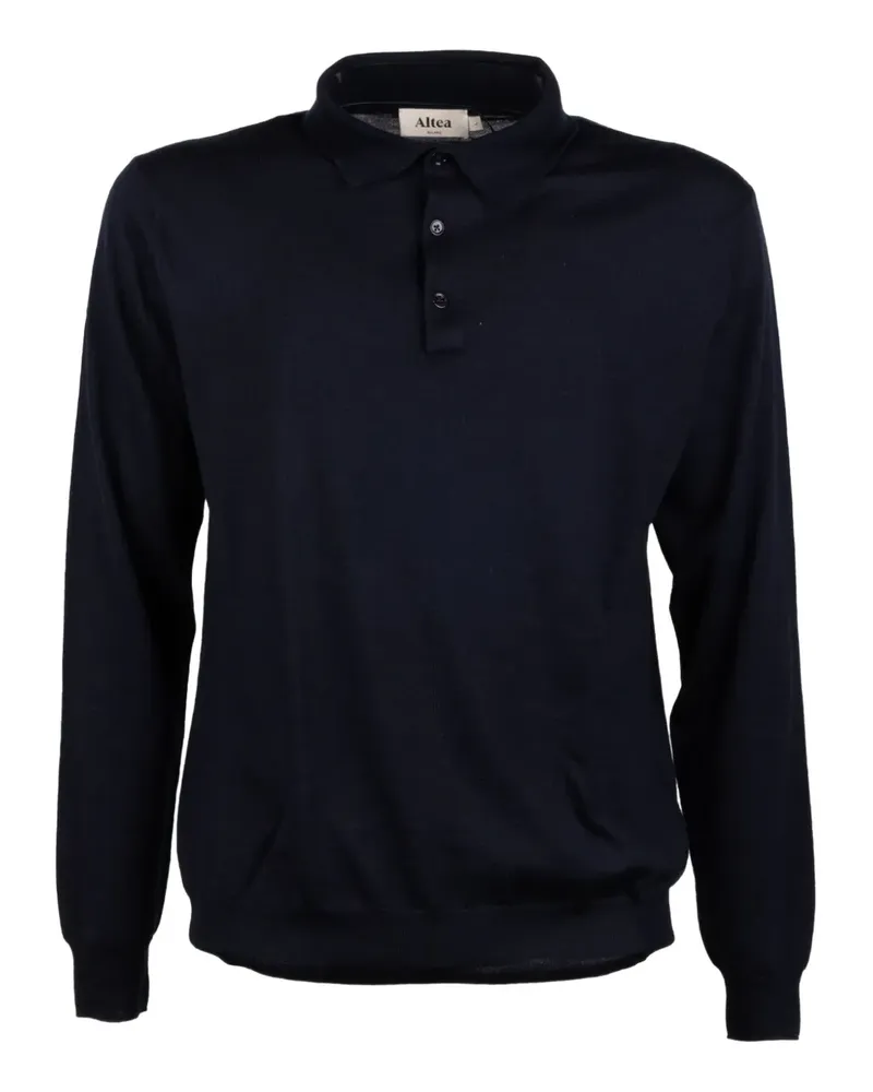 Altea buttoned long-sleeve polo shirt - Blau Blau