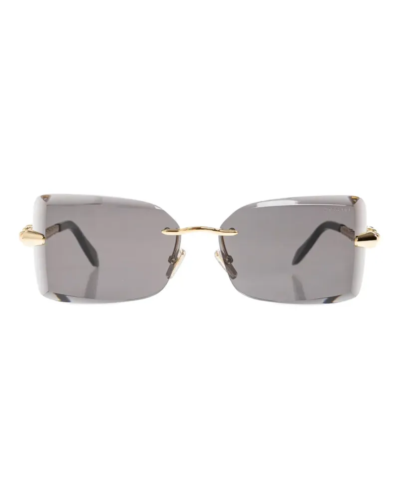 Bulgari Serpenti rimless square-frame sunglasses - Gold Gold