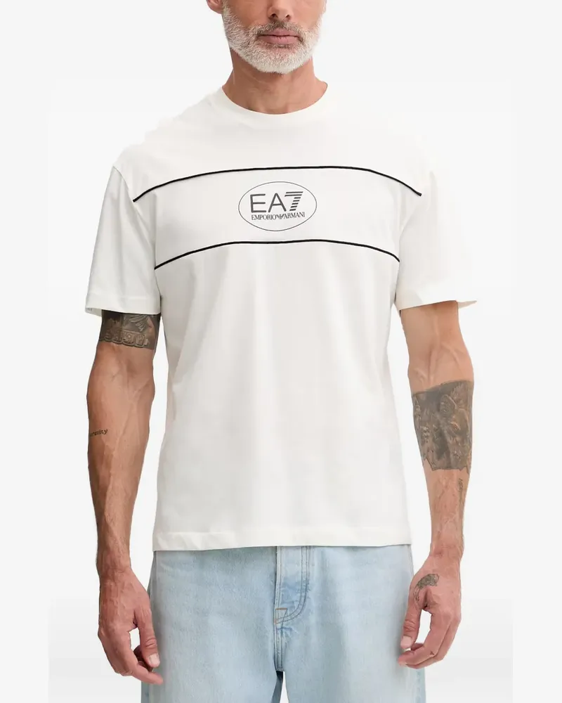 EA7 logo-print T-shirt - Nude Nude