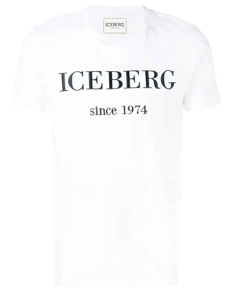 Iceberg T-Shirt mit Logo-Stickerei - Weiß Weiß